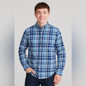 Ralph Lauren Blue Plaid Long Sleeve Button Down Shirt - Size XL (18-20)